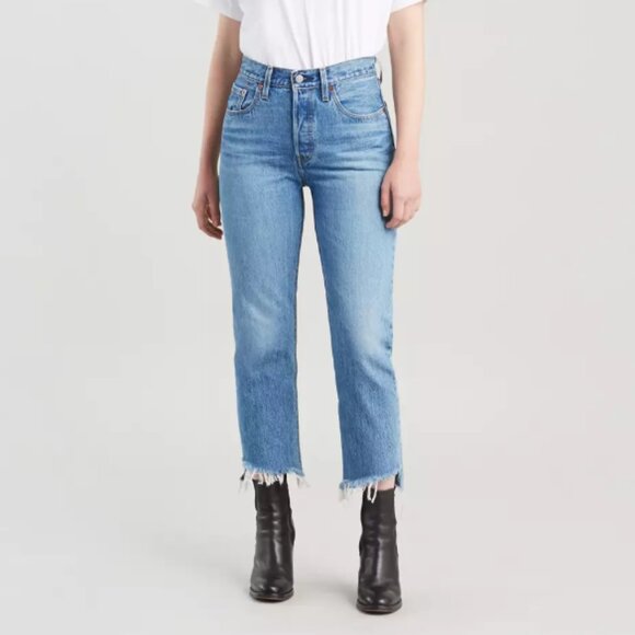 Levi's 501 Original Cropped Jeans Call Me Crazy - Picture 1 of 8